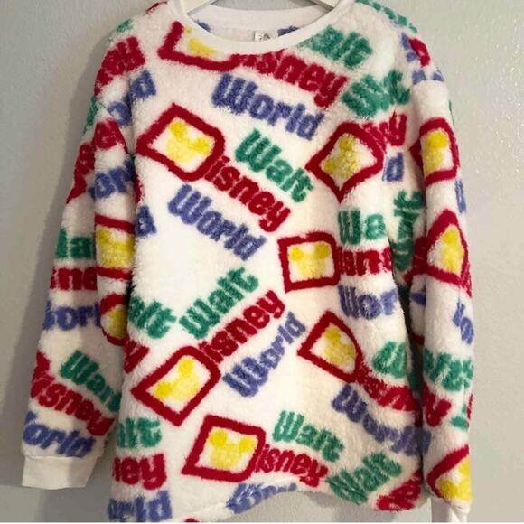 Disney Unisex Walt Disney Plush Fleece Pullover Sweater Large - Picture 1 of 2
